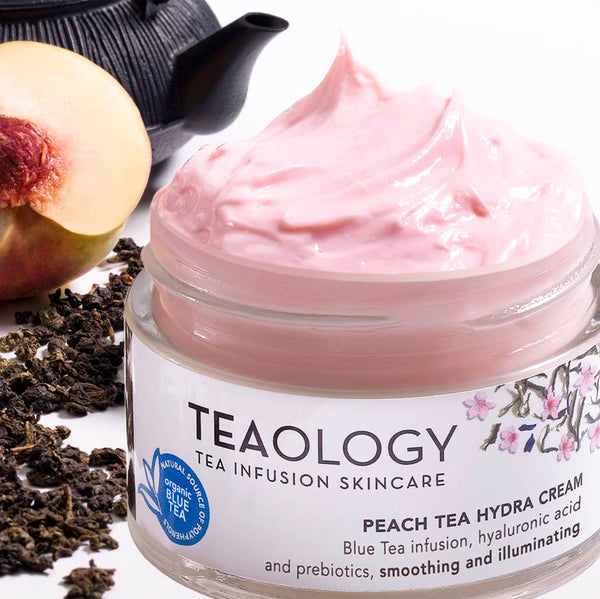 Teaology Peach Tea Hydra Cream - naturalny krem do twarzy z  kwasem hialuronowym i probiotykami.