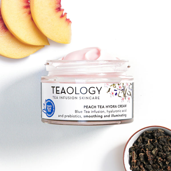 Teaology Peach Tea Hydra Cream - naturalny krem do twarzy z  kwasem hialuronowym i probiotykami.